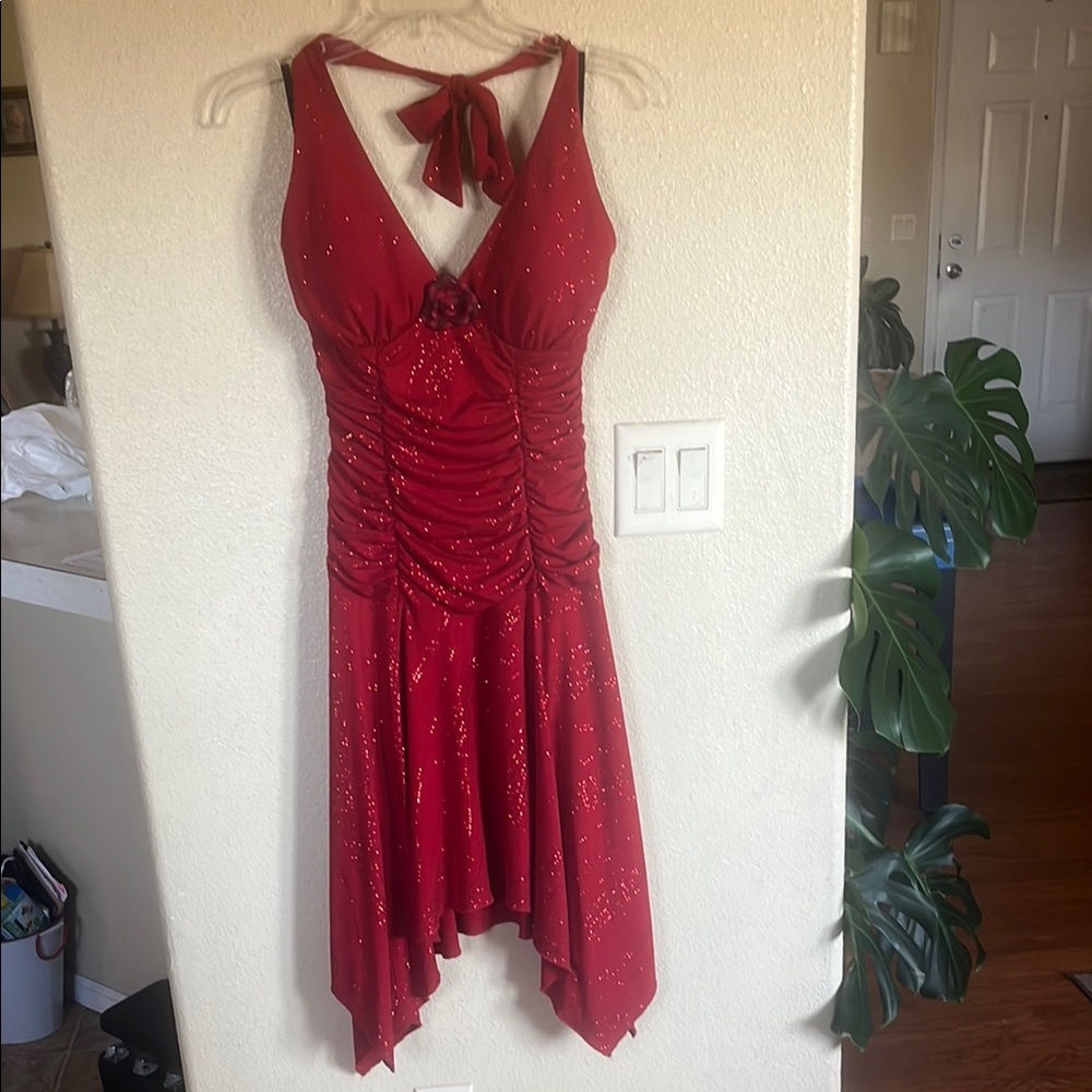 Ruby Rox Red Halter Sundress for Cocktail Nights